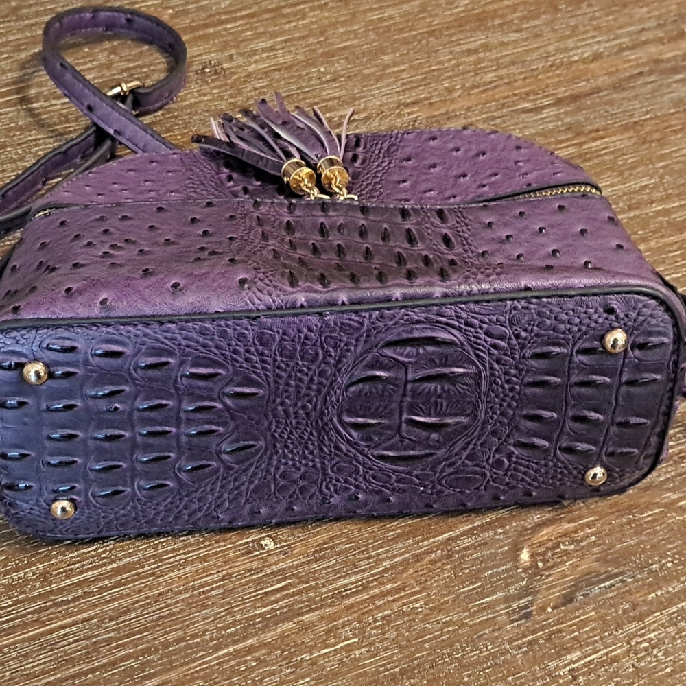 Dasein Purse Women’s Tassel Zipper Pocket Crossbody Fashion Travel Bag Purple - Picture 7 of 13